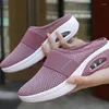 Slippers Women Walking Shoes Air Cushion Slip-On Orthopedic Ladies Platform Mules Mesh Lightweight Wedge Sneakers
