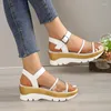 Sandals Summer Thick-soled Non-slip Vinyl Wedge For Women Roman Light Ankle Straps