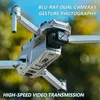 Drone de câmeras duplas com prevenção de obstáculos de 360', transmissão de imagem em alta velocidade, visão noturna, controle remoto, cardan de 3 eixos, fotografia por gestos
