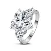 925 Sterling Silver Lab skapade Diamond Ring for Women Engagement Wedding Rings Fine Jewely Whole9413868