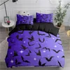 Ensembles de literie Halloween Flying Vampire Set Bats Housse de couette Sorcellerie Magique Polyester Couette Simple Double King Literie