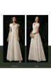 Casual Dresses White Elegant Long Wedding Party For Women A-Line V Neck Cap Sleeves Homecoming Graduation Glows Chic brudtärklänning