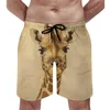 Herenshorts Board Giraffe Grappige zwembroek Hoge detailschema's Man Sneldrogend Hardlopen Oversize strand