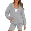 Women's Hoodies Solid Color Long Sleeved Zippered Three Hooded Mens Quarter Zip Up Sweater Winter Shirts Apparel Shirt