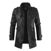 Heren Trenchcoats Streetwear Casual Zakelijke Kleding Leren Jassen Jas Uitloper Mannen Winter Lange Dikke Fleece PU Jas 230828