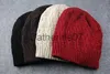 ケチなブリム帽子新しい女性の冬の帽子2022ファッションニット帽子バギー特大の前かがみのねじれ帽子厚い温かいキャップメンズカジュアルニットビーニーキャップJ230829