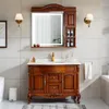 Decorative Plates Oak Solid Wood American Bathroom Cabinet Washstand Washbasin Hygiene