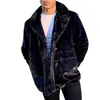 Мужские куртки большого размера зимняя пуговица лацка с длинным рукавом утолщенная веганская пухлая куртка для мужчин