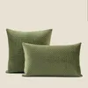 Oreiller rectangulaire moderne S vert, couverture de câlin de luxe nordique élégant minimaliste, décorations pour la maison, décor Cojines mignon