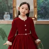 Dziewczyna sukienki Burgundowe O-Neck pełne rękawy w stylu kostki PLATATE PLATA PLAT-LINE KOMUNIKA KOMUNIKA KOMUNIKA NA WEDY A2045
