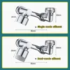 Kitchen Faucets Universal 1080° Rotatable Faucet Aerator Extender Plastic Splash Filter Bubbler Nozzle Robotic Arm for Bathroom 230829