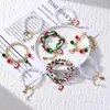 Charm Bracelets Santa Claus Shape Bracelet For Women Girl Personality Simple Pearl Xmas Tree Pendant Christmas Decoration Jewelry