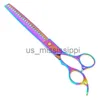 Sax Shears 80 "Purple Dragan Pet Grooming Thunning Scissors Dog Cat Beauty Grooming Shears Japan Steel Animals Hair Trimning Tools B0059B X0829