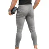 Herrenhose, gestreift, elastische Taille, gestreift, Druck, Bleistift, schmale Passform, verstellbar, atmungsaktiver Stoff für Business