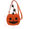 Kvällspåsar y2k koreansk mode pumpa halloween rolig axel underarm harajuku tygväska crossbody dam purses bagutte handväska 230828