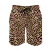 Men's Shorts Board Gold Pink Leopard Retro Swimming Trunks Animal Print Men Comfortable Running High Quality Oversize Beach