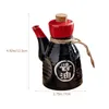Servis uppsättningar 2 st keramiska sojasås flaskor mini smaktflaskor krydda potten kommersiell hem krydda vinäger container dispenser