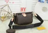 Projektantka torebki Crossbody Crossbody oryginalne skórzane torebki na ramię 3pcs Ustaw kobiety