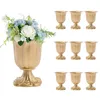 Vases Flower Arrangements Vase for Wedding Table Centerpiece 10Pcs Metal Planter Pot Artificial Real Small Trumpet P 230829