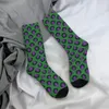 Calzini da uomo Verde Viola Modello astratto Harajuku Calze super morbide per tutte le stagioni Accessori lunghi per regali unisex