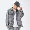 Men's Jackets American Vintage Luxury Women's Denim Jackets Grey Loose Casual Jacket Female Oversize for Men Style Luxury Original Men's Coat 230829