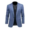 Abiti da uomo Blazer Giacca da abito casual Uomo Cappotto primaverile e autunnale Lattice Uomo Silm Outwear Rosso Taglia S-5XL