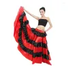 ステージウェアフラメンコスカート女性のためのスペインのドレス180-720ディグリージプシースイングファンシースカートコーラスパフォーマンススペインブルファイトダンス