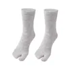 Men's Socks Japanese Style Tabi Toe Sports Trainer Running Finger Sock Breathable Solid Color Comfortable Cotton Calcetines