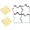 Bakvormen 4 stks/set Rvs Cookie Puzzel Vormige Tool Toast Cutters DIY Biscuit Dessert Bakvormen