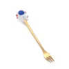 Animal styles Small Cute Dessert Spoon Rabbit Stainless steel spoon fruit forks