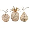 Decoratieve objecten Beeldjes Europese stijl Metaal Kristal Ambacht Fruitornament Appel Sydney Ananas Woonkamer Decoratie Creatief Thuis Cadeau 230829