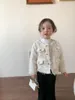 재킷 2023 가을 어린이 긴 소매 코트 패션 소녀 재킷 귀여운 아기 싱글 가슴 캐주얼 아이 주머니