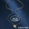 Pendant Necklaces Cute Animal Starfish Clavicle For Women Antique Gold Color White Zircon O Chain Necklace Birthday Jewelry Gift