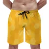 Shorts masculinos aquarela colmeias placa favos de mel impressão moda praia masculino personalizado esportes fitness secagem rápida troncos de natação presente