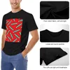 Polos pour hommes crayon puissance motif rouge T-Shirt drôle T-Shirt à manches courtes graphiques Anime T-shirts pour hommes coton