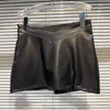 Jupes en forme de V taille fendue ourlet sexy femmes mini jupe argent noir bas