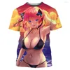 メンズTシャツは典型的なクインプットTシャツセクシーなアニメガールズ3Dプリント男性女性ファッション特大のシャツキッズTシャツ服