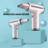 Hair Dryers Wireless HighSpeed MINI Dryer Multi Functional Blowing Most portable 120000RPM Air Dust Blower 230828