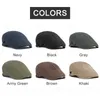 Berets Wuaumx chinesischer Stil Beret Hut Männer Frauen Visor Cap Stickerei