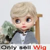 Кукольные аксессуары Lindollwig 910 дюймов Blyth Wig Short Black Hair 1B 230830