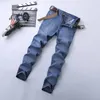 Mens Jeans Spring Autumn Smart Business Fashion Straight Regular Blue Stretch Denim Trousers Classic Men Plus Size 2840 230830