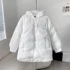 여성 복어 코트 겨울 패션 다운 자켓 디자이너 여성 긴 코트 클래식 한 글자 퍼프 재킷 고품질 23FW S-L