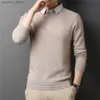 COODRONY Twinset Pullover Men Autumn Winter Thick Warm Knitted Sweater Men Clothing Business Shirt Collar Two-Piece Dress Z1059 Q230830