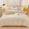 Ensembles de literie WOSTAR Quatre pièces Ensemble King Size Housse de couette Drap de lit Taie d'oreiller Hiver Chaud Peluche Couple Couette Literie 4 pièces