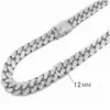 Hundehalsbänder Leinen 125 mm Haustierschmuck Strass Kettenhalsband Metall Starkes Gold Kubanisches Glied mit Diamant für Hunde Welpen Katze Chaindog DHPRP