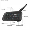 VNetphone V6 Motorcykelhjälm Interphone Bluetooth Headset Intercom 3,5 mm Jack Comunicador Full duplexinterfoner för 6 ryttare Q230830