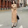 Trench-coat en daim pour femmes, manteau haut de gamme et tempérament atmosphérique, veste longue printemps-automne 2023, Version coréenne Super