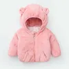 Daunenmantel 1-5 Jahre Kinder-Schafkuchen-Kaschmir-gepolsterte Jacke mit Kapuze, Kleinkind-Mädchen-Winterkleidung