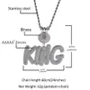 Hänghalsband Bling King Custom Bubble Letters With Dollar Sign Money Bag Clasp Name Pendant Necklace Iced Out CZ Charm Hiphop Jewelry 230830