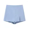 Shorts pour femmes Femme Élégant Blanc Jupe taille haute 2023 Printemps Bureau Dames Solide Base Droite Femme Casual